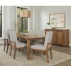 Crafted Cherry 72 Inch Surfboard Dining Set w/ Oatmeal Chairs (Medium)
