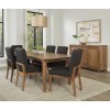 Crafted Cherry 94 Inch Surfboard Dining Set w/ Black Chairs (Medium)