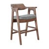 Mia Cinder Round Counter Height Set w/ Wren Counter Chairs