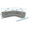 Quinn Nature Reclining Sectional w/ Heat and Massage