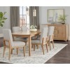 Crafted Cherry 94 Inch Surfboard Dining Set w/ Oatmeal Chairs (Bleached)