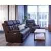 Clive Fabric Power Reclining Living Room Set (Dark Brown)