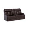 Clive Power Reclining Loveseat w/ Console (Brown)