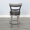 Alpine Grey Round Wine Barrel Base Pub Table Set w/ Barstools
