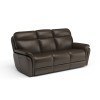 Zoey Power Reclining Sofa (Dark Brown)