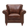 Butler Top Grain Leather Chair (Brown)