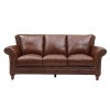 Butler Top Grain Leather Sofa (Brown)