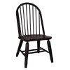 Treasures Bow Back Side Chair (Black) (Set of 2)