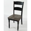 Madison County Ladderback Side Chair (Vintage Black) (Set of 2)