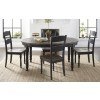 Madison County Round to Oval Dining Room Set (Vintage Black)
