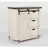 Madison Country Barn Door Accent Cabinet (Vintage White)