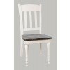 Madison County Slatback Chair (Vintage White and Barnwood) (Set of 2)