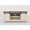 Madison County 60 Inch Barn Door Media Console (Vintage White)