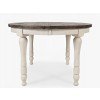 Madison County Round to Oval Dining Table (Vintage White)