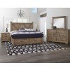 Cool Rustic X-Style Storage Bedroom Set (Stone Grey)