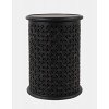 Global Archive Hand-Carved Drum Table (Antique Black)