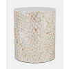 Global Archive Small Capiz Accent Table (Sand)