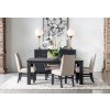 Westwood Leg Dining Room Set w/ Upholstered Chairs (Charred Oak)