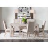 Westwood Leg Dining Room Set w/ Upholstered Chairs (Weathered Oak)