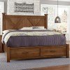 Cool Rustic X-Style Storage Bed (Amber)