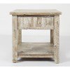 Artisans Craft End Table (Washed Grey)
