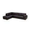 625 Leather Left Chaise Sectional (Brown)