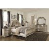 Cavalier Sleigh Bedroom Set (Silver)