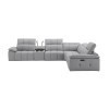 Beaumont Power Reclining Sectional in Light Gray