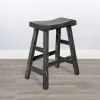 Marina Counter Height Saddle Seat Stool (Black Sand) (Set of 2)