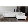Sparta Leather Right Chaise Sectional (White)
