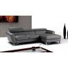 Sparta Mini Leather Right Chaise Sectional (Gray)