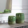 Matcha Green Glass Vases (Set of 2)