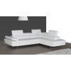 A761 Leather Right Chaise Sectional (White)