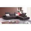 A761 Leather Right Chaise Sectional (Coffee)