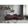 A761 Italian Leather Right Hand Facing Sectional (Maroon)