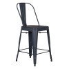 Vintage Bow Back Counter Height Chair (Set of 2) (Navy)