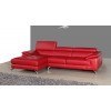 A973B Mini Leather Left Chaise Sectional (Red)