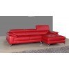 A973B Mini Leather Right Chaise Sectional (Red)