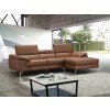 A973B Mini Leather Right Chaise Sectional (Caramel)