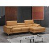 A973B Mini Leather Right Chaise Sectional (Freesia)
