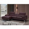 A973B Mini Leather Left Chaise Sectional (Maroon)