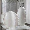 Ruffled Feathers Modern White Vases (Set of 2)