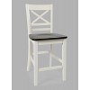 Asbury Park X-Back Counter Height Stool (White) (Set of 2)