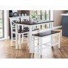 Asbury Park 4-Piece Counter Height Dining Set (White)