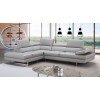 Aurora Leather Left Chaise Sectional