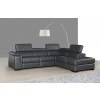 Agata Leather Right Chaise Sectional