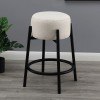 White and Black Counter Height Stool (Set of 2)