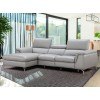Serena Leather Left Chaise Sectional