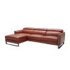 Nina Premium Leather Left Chaise Sectional