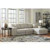Next-Gen Gaucho Gray 3-Piece Right Chaise Sectional